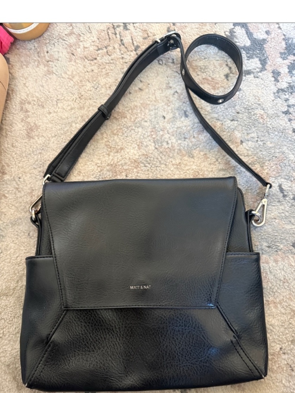 Matt & Nat Black Crossbody Shoulder Bag Unisex.